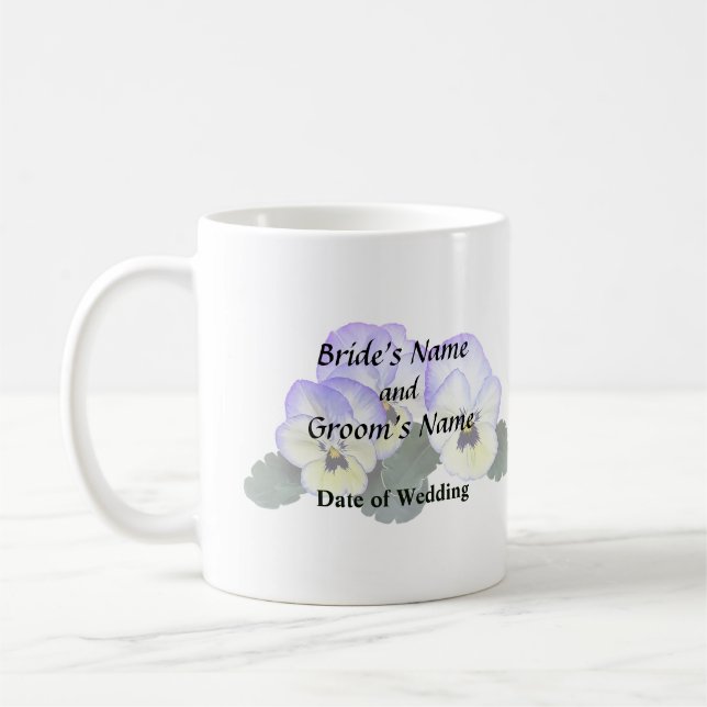 Lila och Crème Violer Kaffemugg (Vänster)