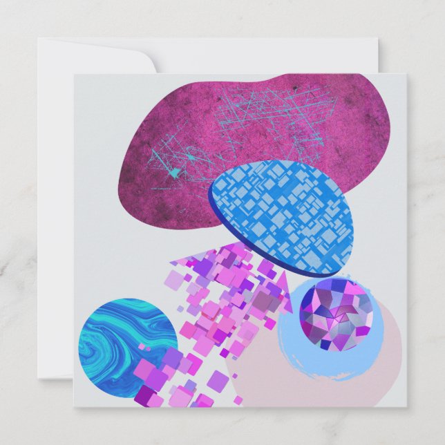 Lila och cyanmoderna former (Framsida)