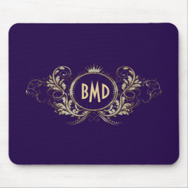 Lila och Faux Glitter Girly Blommigt Ram Musmatta