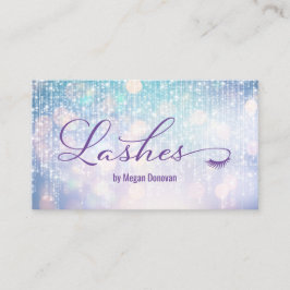 Lila och Gnistran Teal Bokeh för Logotyp Visitkort