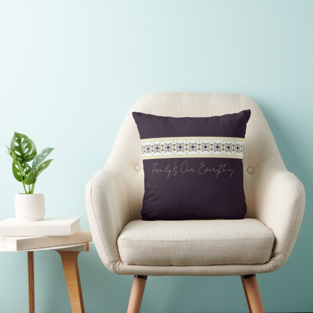 Lila och grädde kudde (Stol)