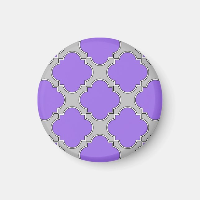 Lila och grått av kvartfolie magnet (Framsidan)