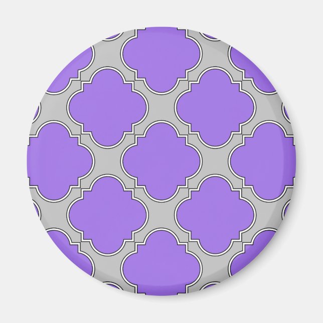 Lila och grått av kvartfolie magnet (Framsidan)