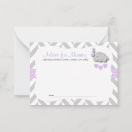 Lila och Grått Elephant Baby Shower SM - Råd