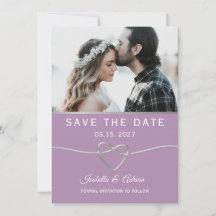 Lila och grått foto bröllop