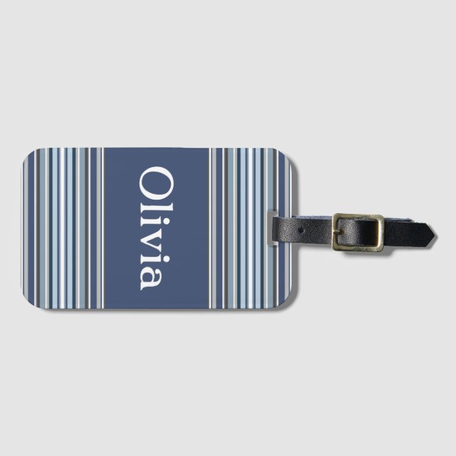 Lila och grått rand bagagebricka (Framsida horisontal)