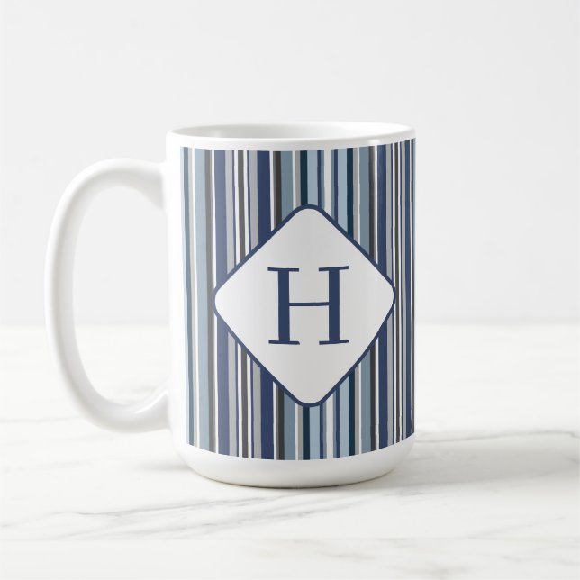 Lila och Grått Rand w Inledande Kaffemugg (Vänster)
