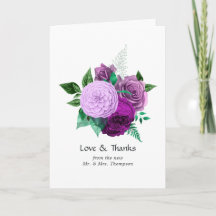 Lila och grön akvarell blomsterbröllop