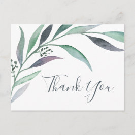 Lila och grön eukalyptus tacksamt vykort