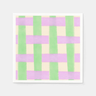 Lila och grön rutig pappersservett