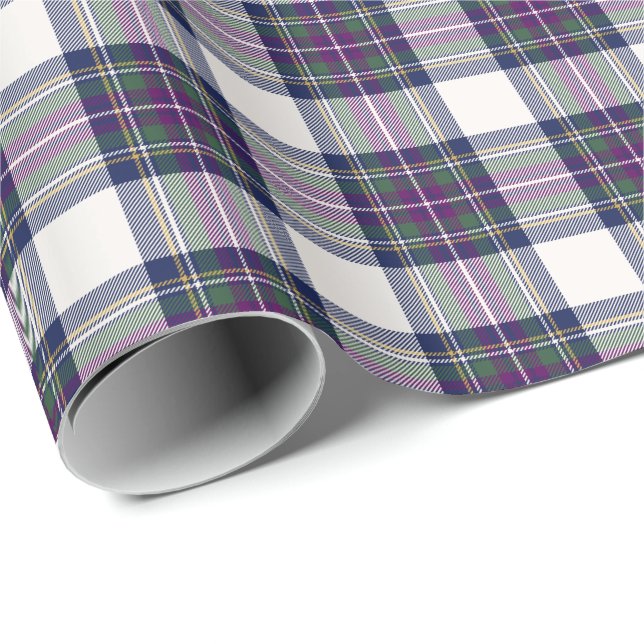 Lila och grön rutig presentpapper (Rullad Hörn)