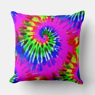 Lila och grön Tie Dye Kudde