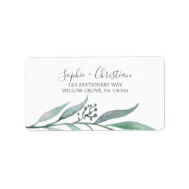 Lila och Grönt Adressetiketter för OSA av eukalypt