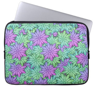 Lila och Grönt av roligt Laptop Fodral