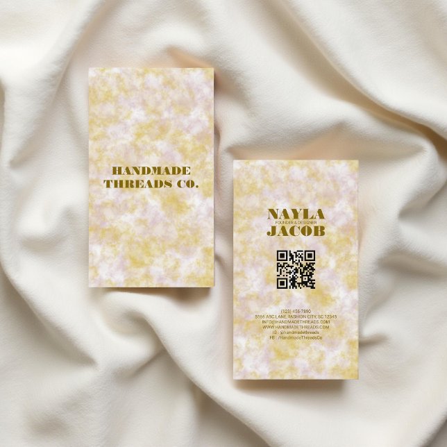 Lila och Grönt av vattenfärg - handgjord kläder Visitkort (Skapare uppladdad)