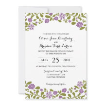 Lila och Grönt Blommar för Wildblomma | BRÖLLOP