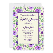 Lila och Grönt Blommigt Botanisk Möhippa