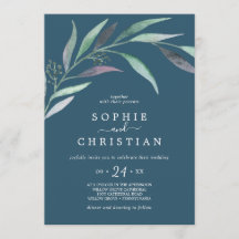 Lila och Grönt Eucalyptus | Blå Avslappnad Bröllop