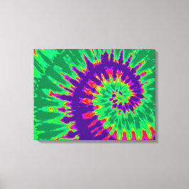 Lila och Grönt - färgämne 24"x18" Art. Canvastryck