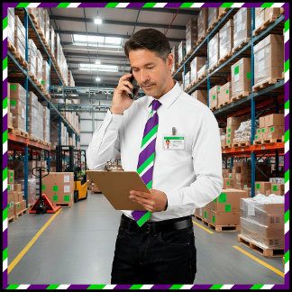 [Lila och Grönt] Fet Rand Slips