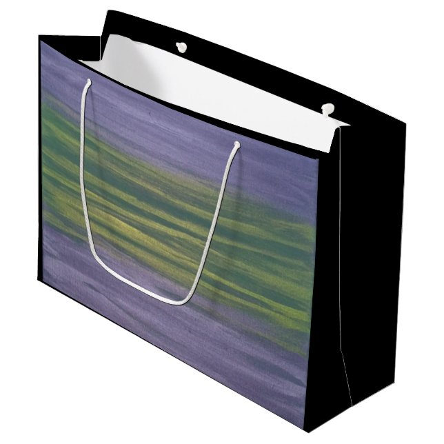 Lila och Grönt | Gräns ursprunglig Abstrakt (Framsidan Vinklad)