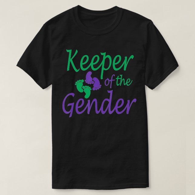 Lila och Grönt i party Gender - Innehavare av t Shirt (Design framsida)