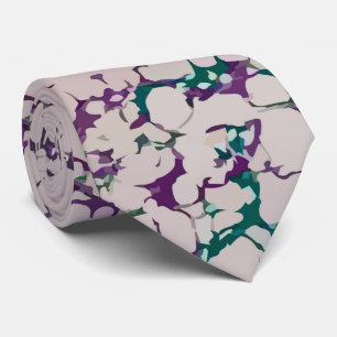 Lila- och Grönt-komprimerad färg Abstrakt design Slips