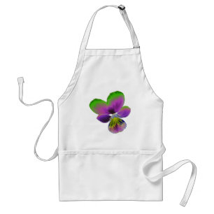 Lila och Grönt Pansy Apron Förkläde