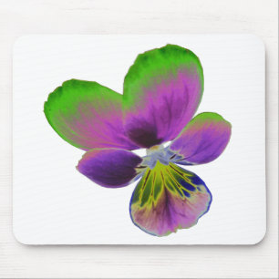 Lila och Grönt Pansy Mousepad Musmatta