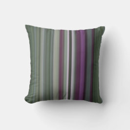 Lila och Grönt Rand Kudde
