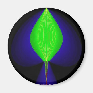 Lila- och grönt-spade-magnet magnet