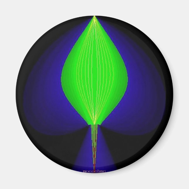 Lila- och grönt-spade-magnet magnet (Framsidan)