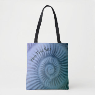 Lila och Grönt Spiral Ammonite Fossil Art Tygkasse