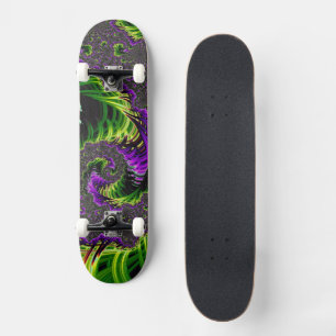 Lila och Grönt Spiral Mini Skateboard Bräda 18,5 Cm