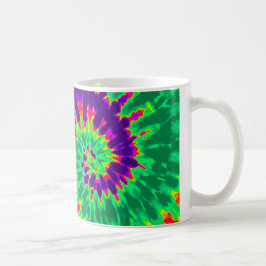 Lila och Grönt Tie Dye Kaffemugg