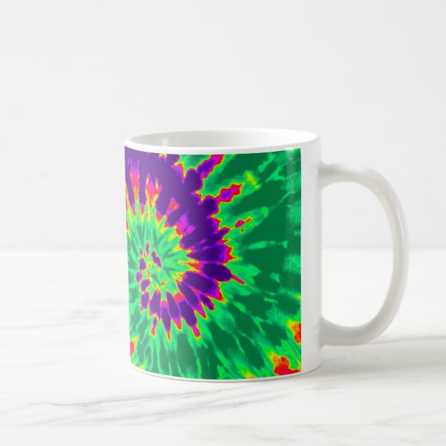 Lila och Grönt Tie Dye Kaffemugg (Höger)