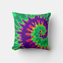 Lila och Grönt Tie Pillow