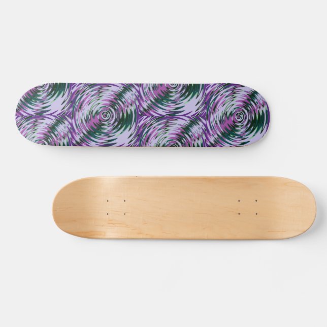 Lila och Grönt Vortex Skriv ut skateboard Dek (Horz)