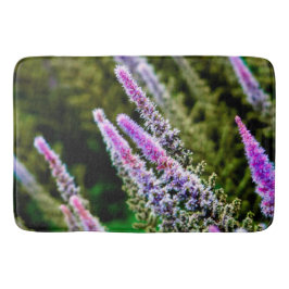 Lila och Grönt Wildblommor Badrumsmatta