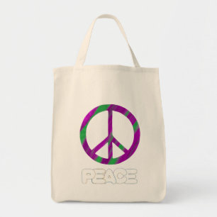 Lila- och gröntfredstecken, tote bags tygkasse