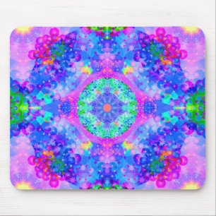 Lila- och gröntKaleidoscopeFractal Musmatta
