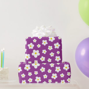 Lila och gul blomma presentpapper