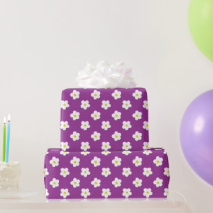 Lila och gul blomma presentpapper