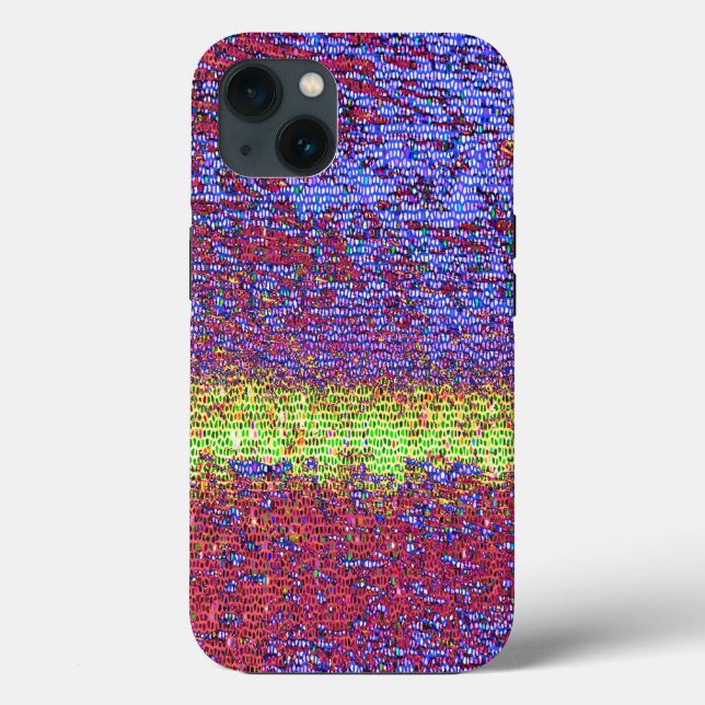 Lila och gul mosaik Case-Mate iPhone-fodral (Baksida)