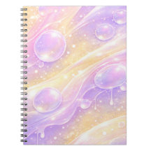 Lila och gula pastellbubblor AI-konst 