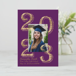 Lila och Guld 2023 Foto Studenten Inbjudningar