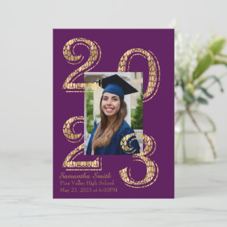 Lila och Guld 2023 Foto Studenten Inbjudningar