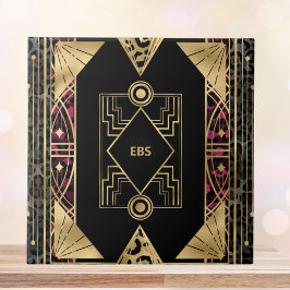 Lila och Guld Angular Art Deco Kakelplatta