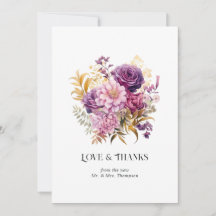 Lila och guld blommande bröllop