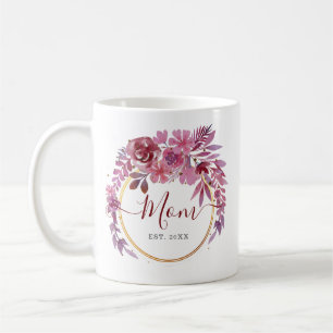 Lila och Guld Confetti Baby Shower Kaffemugg